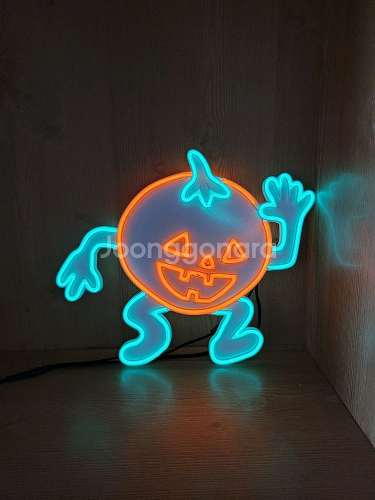 펌킨 호박 할로윈 네온사인 led 램프 조명--5