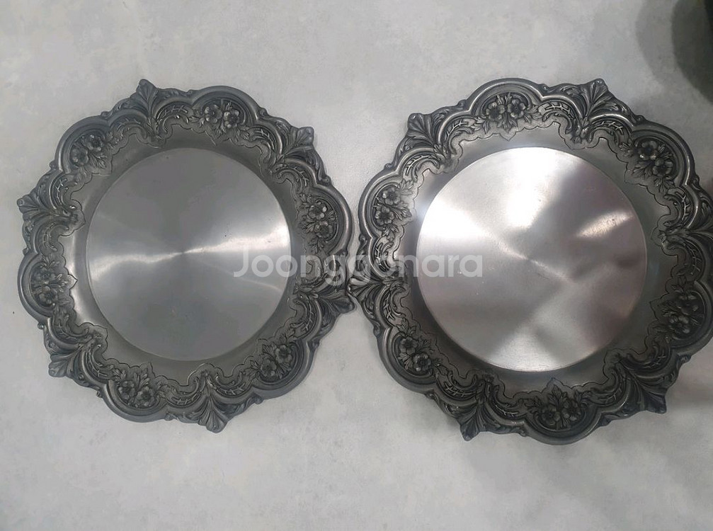 빈티지 포르투갈 디너 플레이트 장식 2개--0