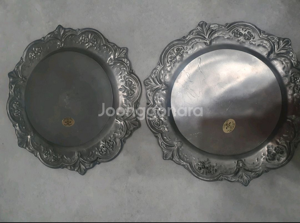 빈티지 포르투갈 디너 플레이트 장식 2개--1