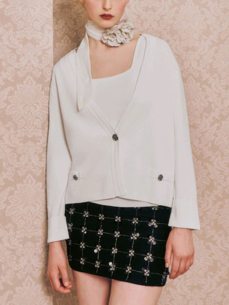 칼라거펠트 니트 가디건 +니트탑(77) ㅡ새상품 이미지