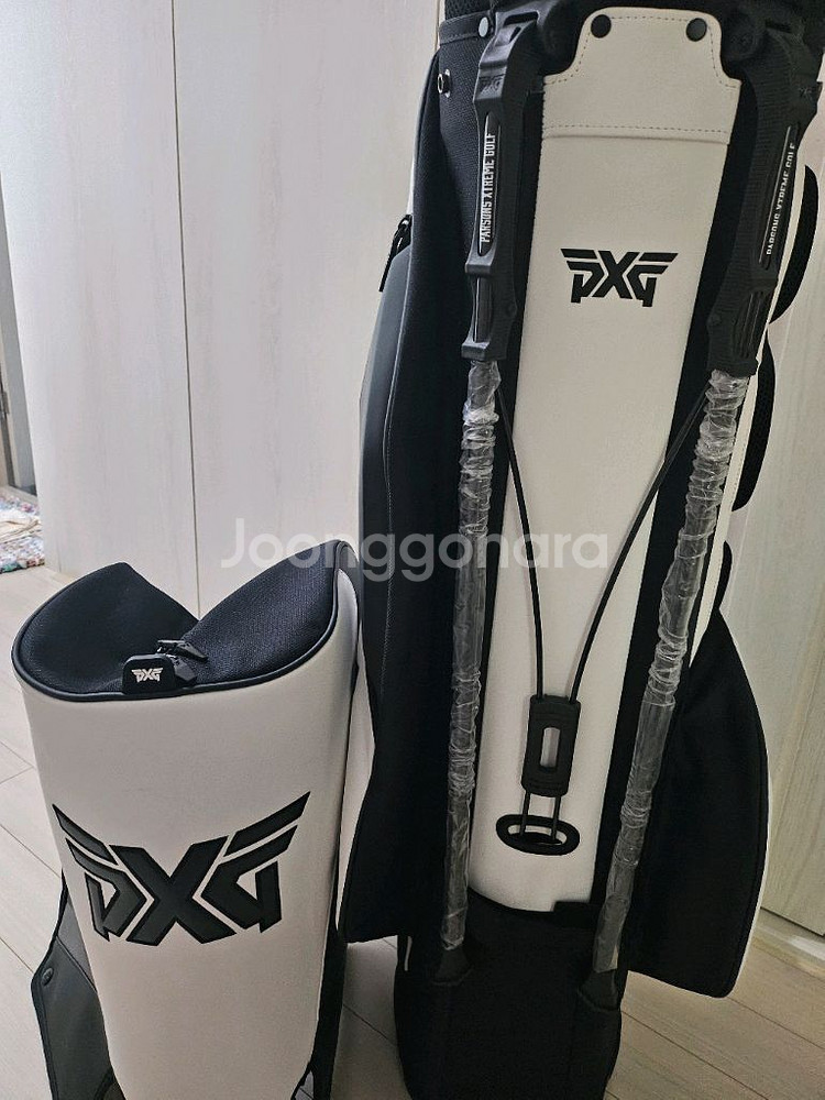 pxg 골프백 화이트블랙 새상품--1