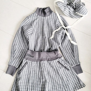 정품 타이틀리스트 골프 방풍 니트85, 치마67, 모자