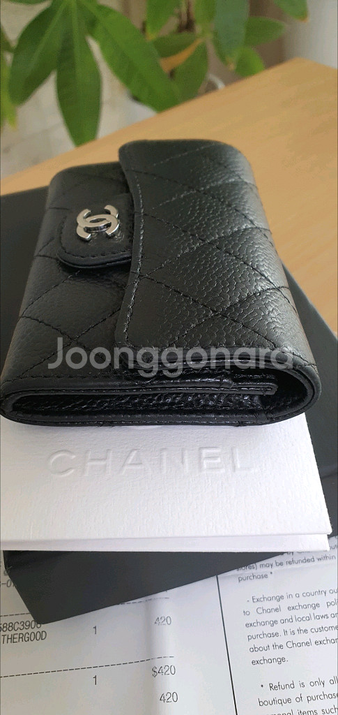 샤넬 캐비어 지갑/카드지갑 클똑 정품A급(영수증O)--8