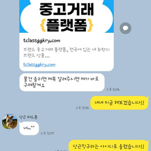 중고거래 타사이트(티크라스) 유도 사기