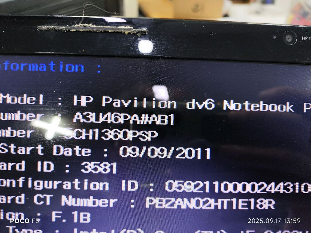 HP Pavilion dv6 노트북입니다 (부품용) 이미지