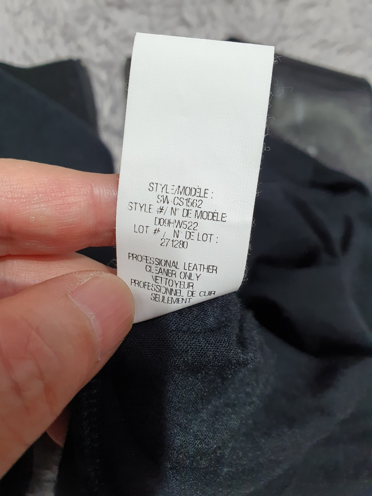 핼무트랭 정품 새것수준 양가죽 배색 뒷지퍼 셔링티 M 이미지