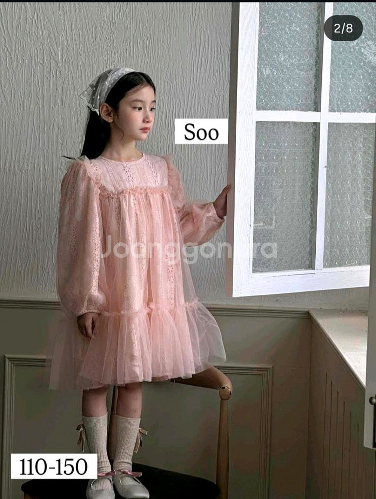 여아 핑크 레이스 드레스 120 (새상품)--11
