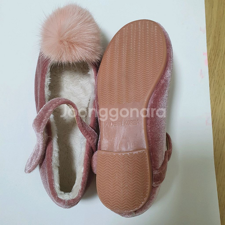 여아 핑크색 네이비 구두 160mm(새상품)--3