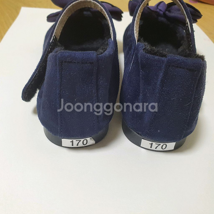 여아 핑크색 네이비 구두 160mm(새상품)--7