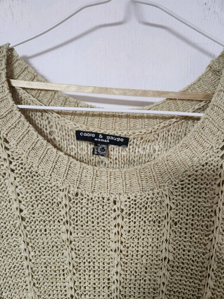 cable & gauge 엉성한 여성 니트 F--1