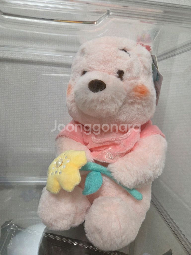 분홍색 곰돌이 푸 인형--0