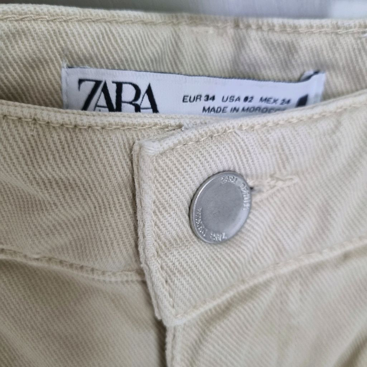 자라 베이지 면데님쇼츠 반바지 34(XS-S) 이미지