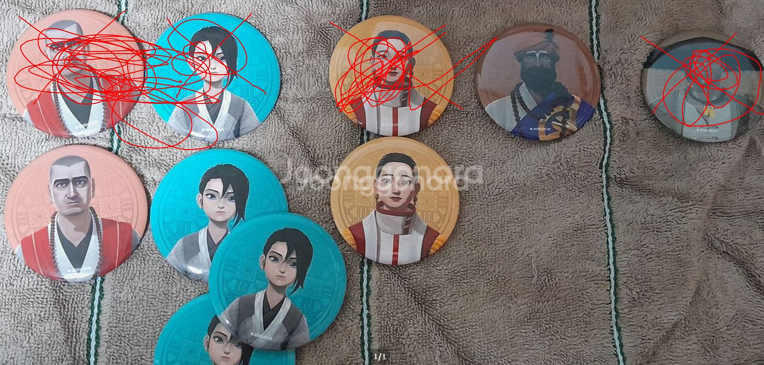 퇴마록 팝업스토어 캔뱃지 팝니다.--0