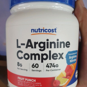 L- 아르기닌 콤플렉스 프룻펀치맛 474g 팝니다