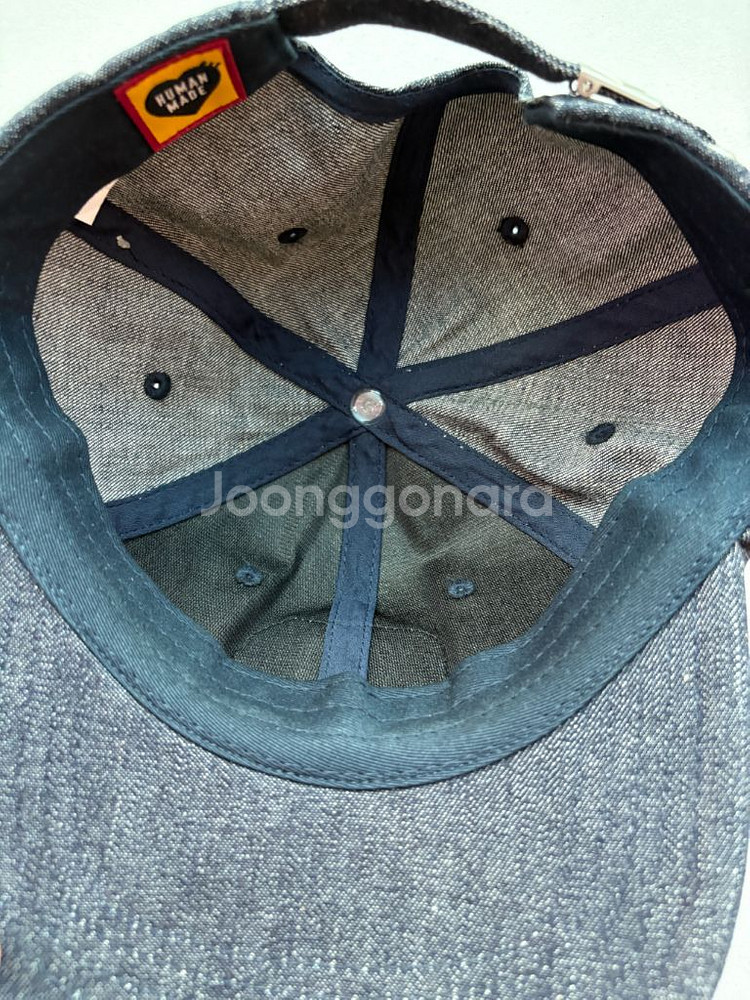 휴먼메이드 패널6 데님캡 인디고--2