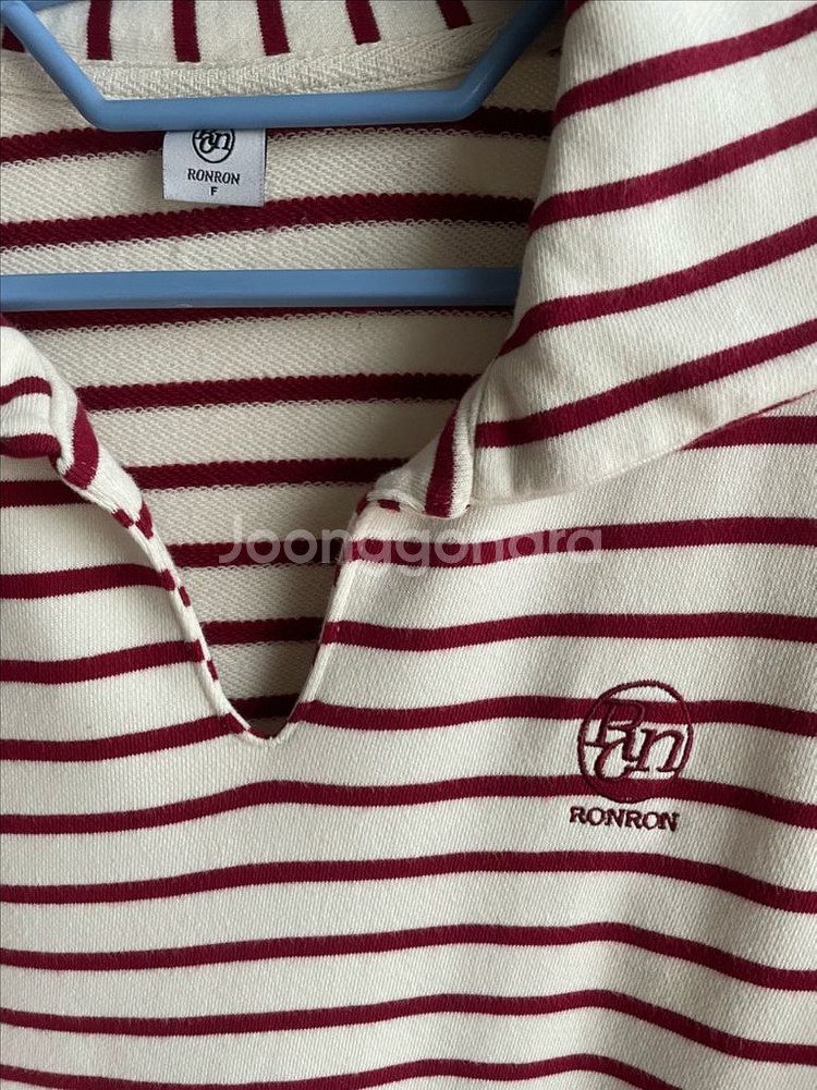 론론 스트라이프 스웻 맨투맨 티셔츠 반택 만원--3