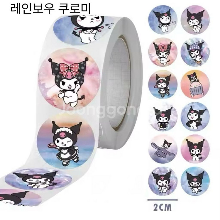 산리오 패턴스티커 스티커 쿠로미 포차코 시나모롤--0