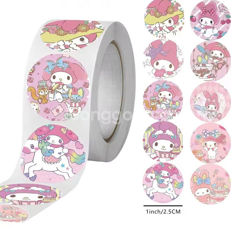 산리오 패턴스티커 스티커 쿠로미 포차코 시나모롤--3