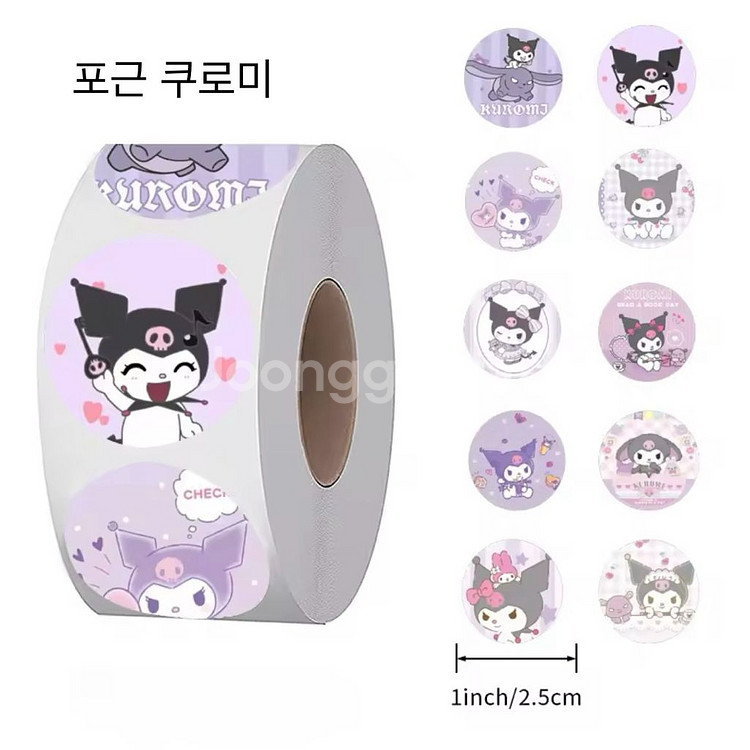 산리오 패턴스티커 스티커 쿠로미 포차코 시나모롤--2