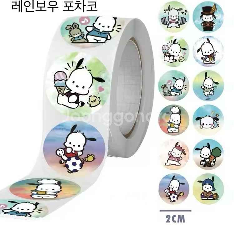 산리오 패턴스티커 스티커 쿠로미 포차코 시나모롤--1