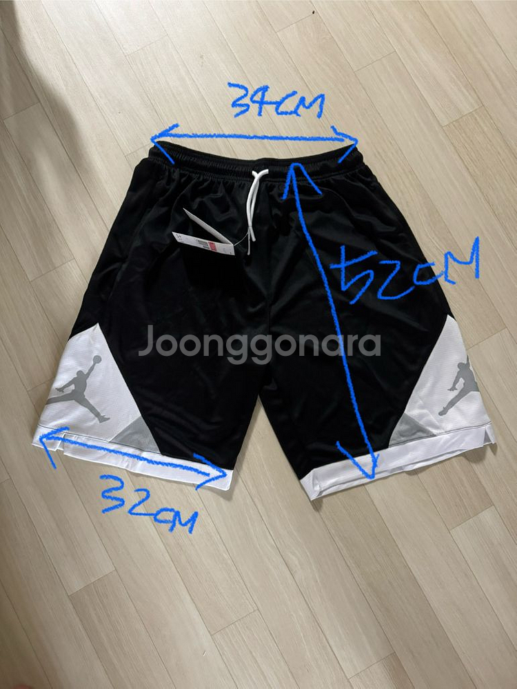 조던 다이아몬드 쇼츠 드라이핏 검흰--5