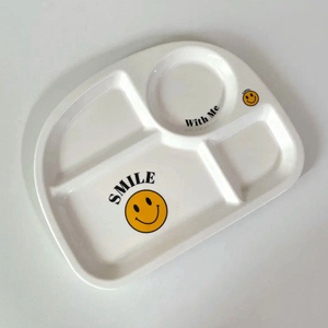 도자기 접시, 4칸 나눔접시 식판 새상품