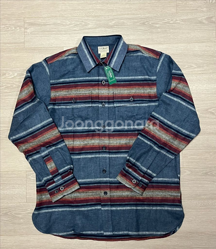 (새생품) L.L.Bean 엘엘빈 스트라이프 샤모아 셔--1