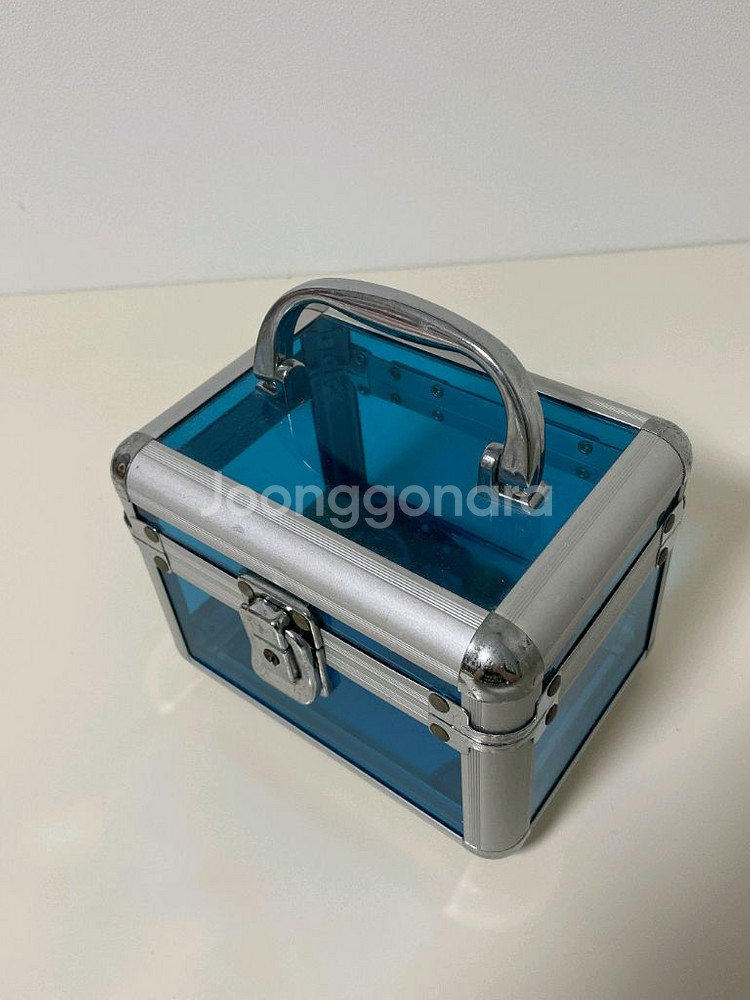 블루 투명 잠금 보관함 (키 & 키링 포함)--2