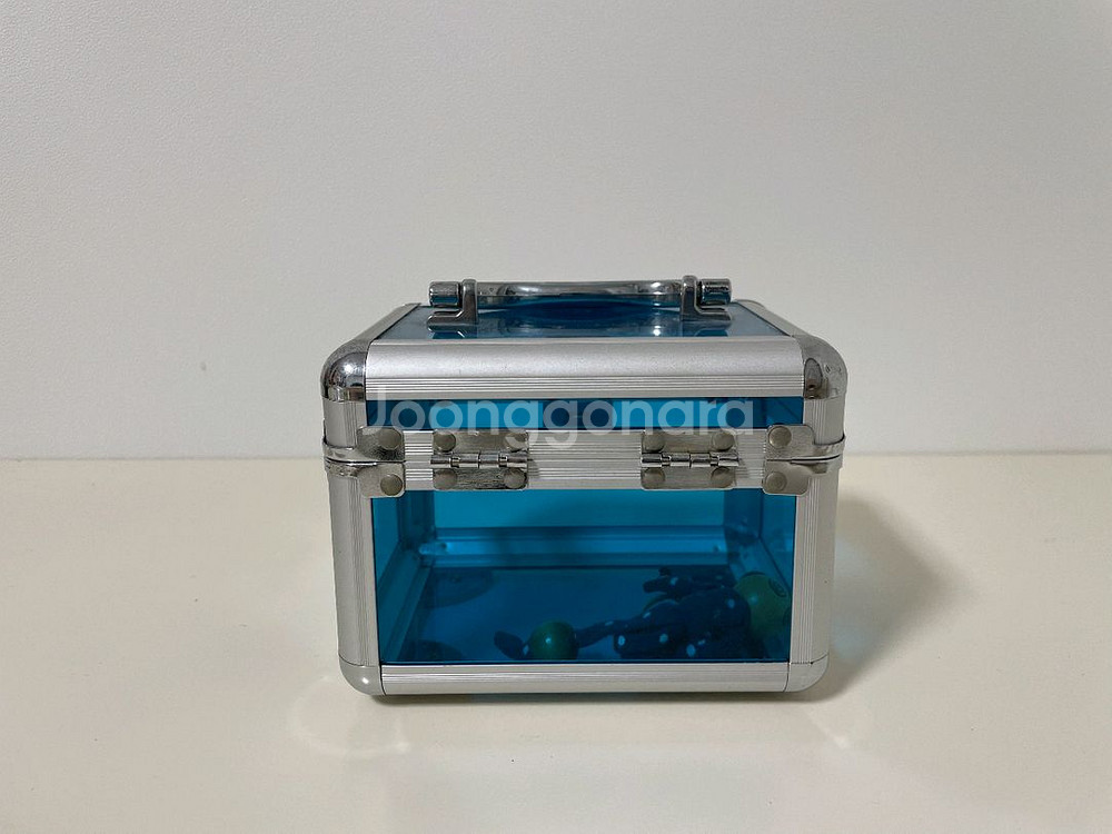 블루 투명 잠금 보관함 (키 & 키링 포함)--1