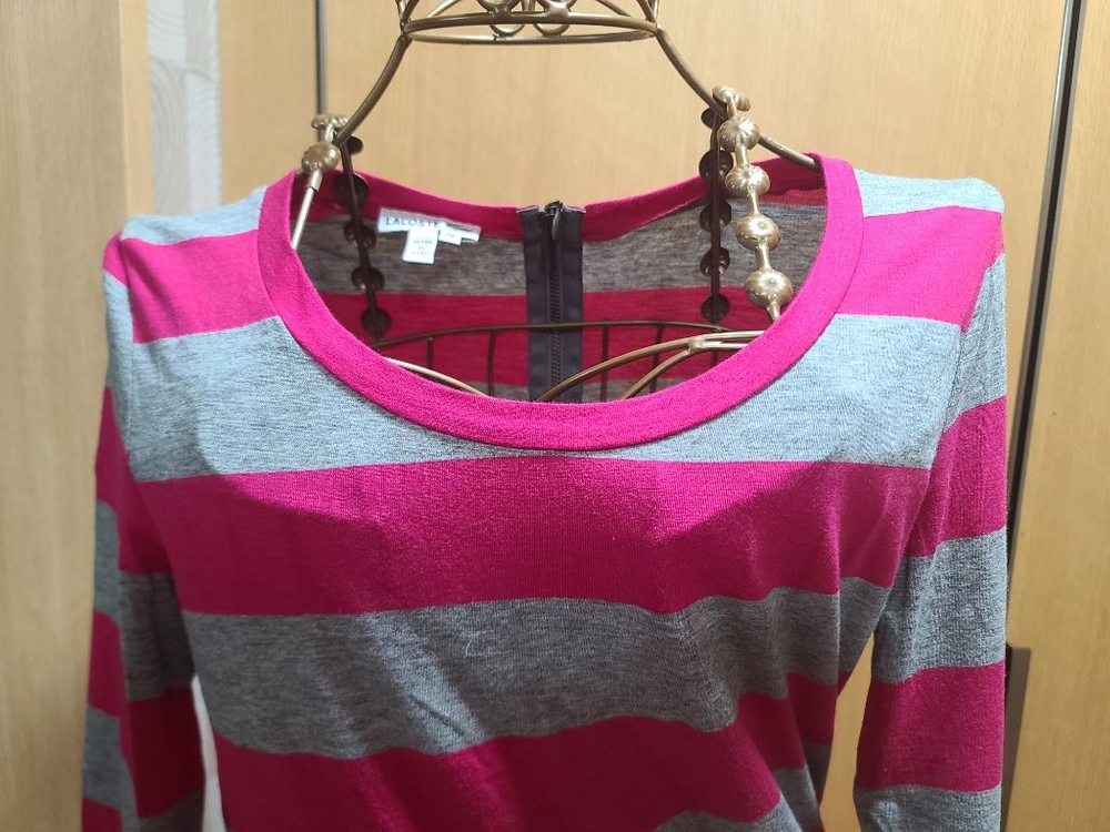 라코스테 스트라이프 티셔츠 38 size LACOSTE--1