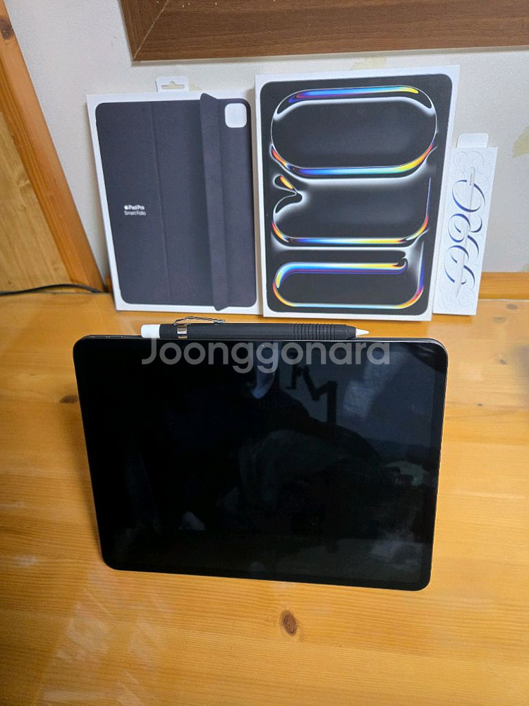 아이패드 프로 13 m4 256g wifi+케이스+펜슬--1