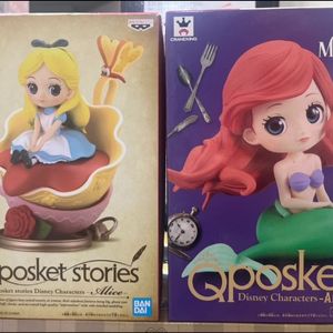 Qposket 디즈니 앨리스&에리얼 피규어