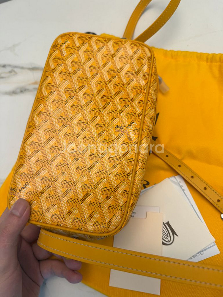 고야드 캅베르 크로스백 노랑 팡매합니다--4