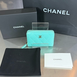 샤넬 CC 로고 클래식 캐비어 지퍼 코인 카드지갑