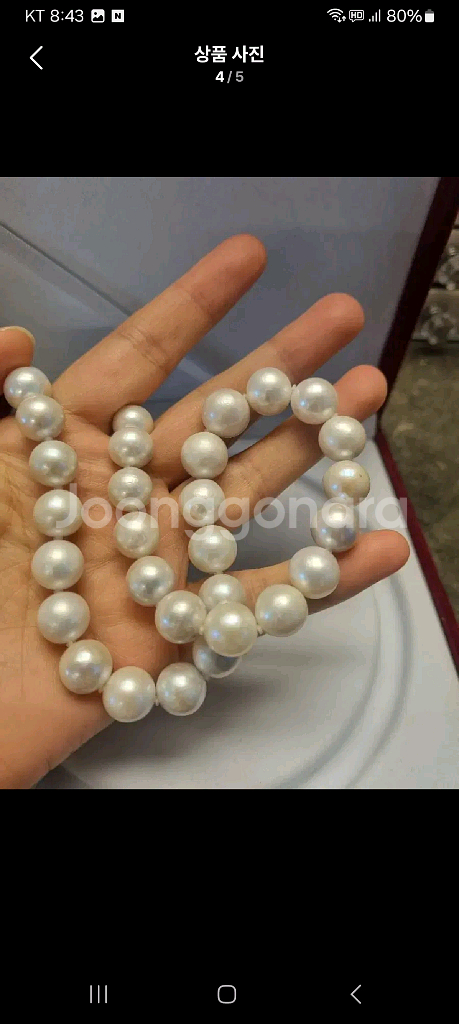 고급담수진주목걸이팔찌세트.새상품=추석선물추천--2