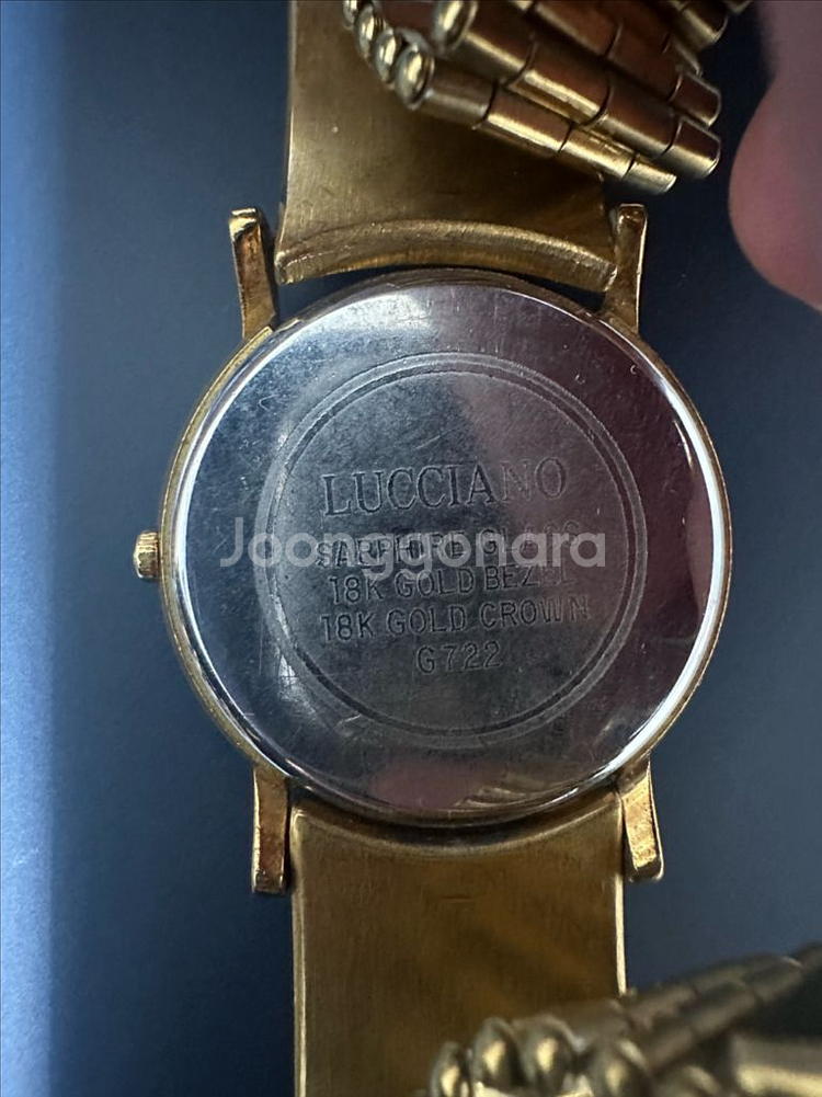 루치아노 18k 골드다이아 커플 시계--1
