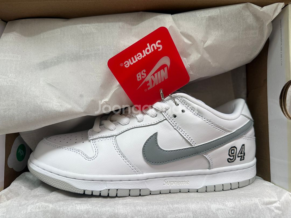 나이키x슈프림 SB Dunk Low(화이트)--0