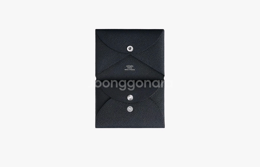 에르메스 칼비 듀오 카드홀더 카드지갑 블루인디고--1