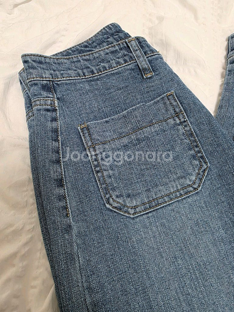 로니엘 너드 앞포켓 와이드 데님--3