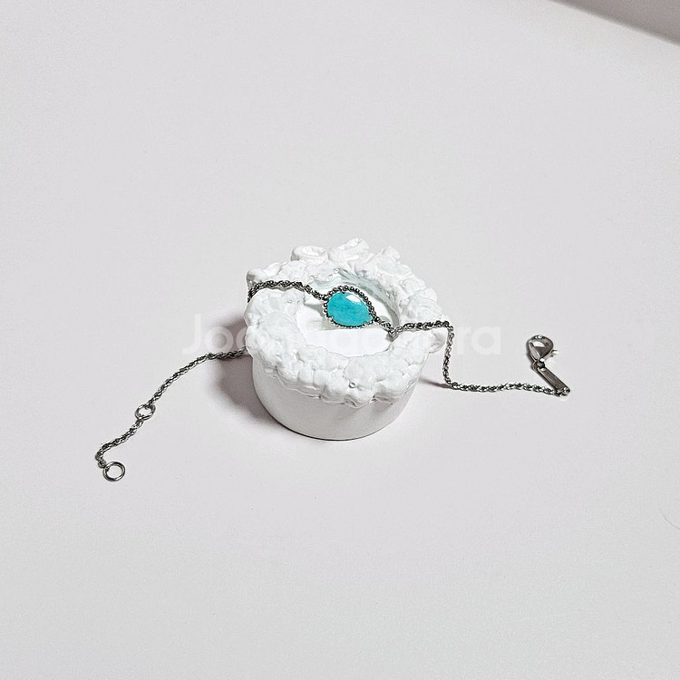 14k 아마조나이트 원석 팔찌--0