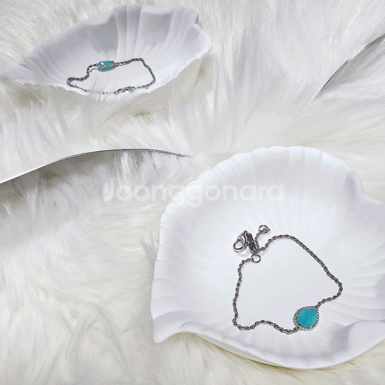 14k 아마조나이트 원석 팔찌--2