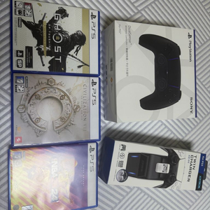 PS5) 듀얼센스 + 충전기 + 문명7 , 고오쓰