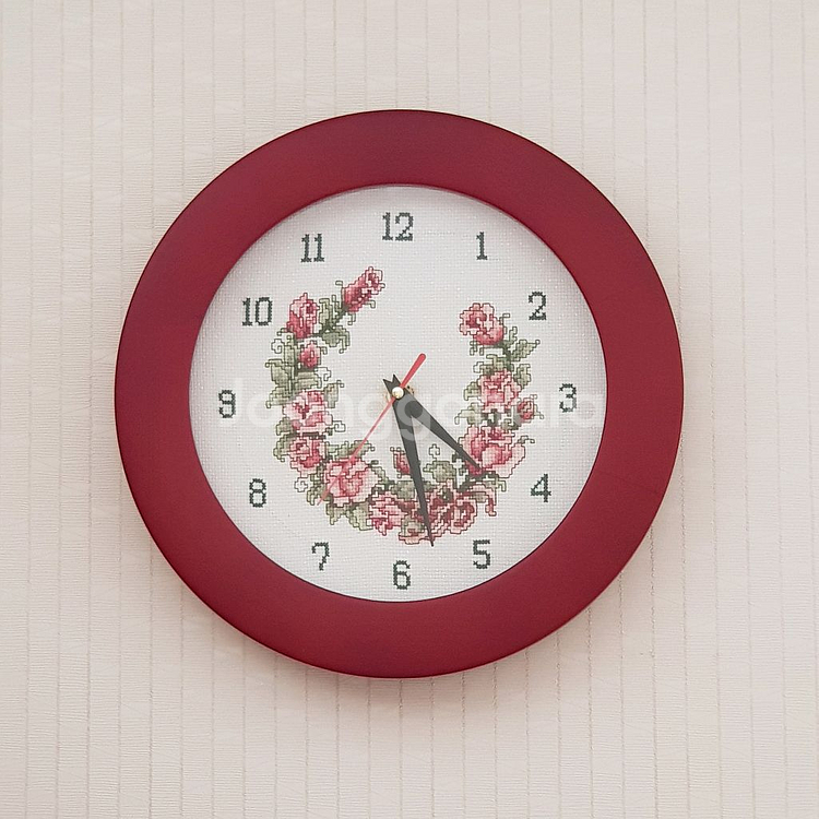 십자수 원목 시계--0