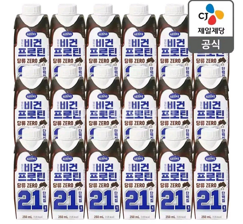 얼티브 비건프로틴 초코맛 250MLX18개 단백질음료--3