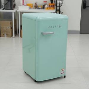 cooing 레트로 미니 냉장고 민트 85L