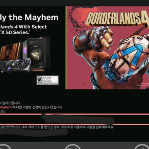 보더랜드4 엔비디아 리딤코드 팝니다(대리등록X)