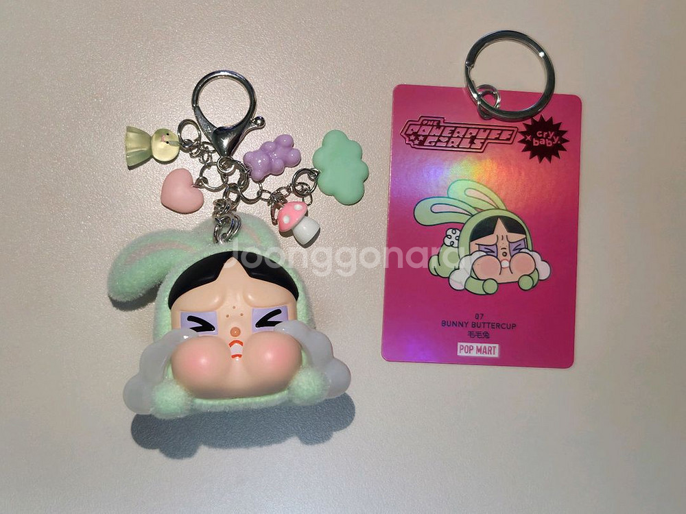 팝마트정품) 크라이베이비X파워퍼프걸 피규어 키링 제작--0