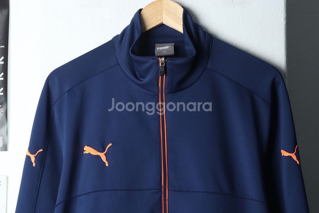 (2XL) 퓨마 집업져지 트랙탑 빅사이즈 네이비--2