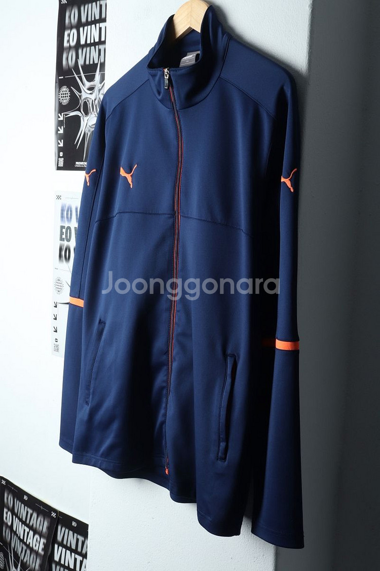 (2XL) 퓨마 집업져지 트랙탑 빅사이즈 네이비--0