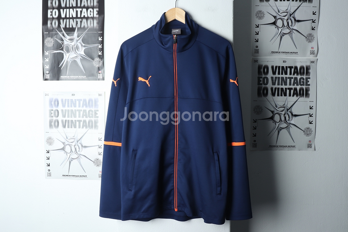 (2XL) 퓨마 집업져지 트랙탑 빅사이즈 네이비--1
